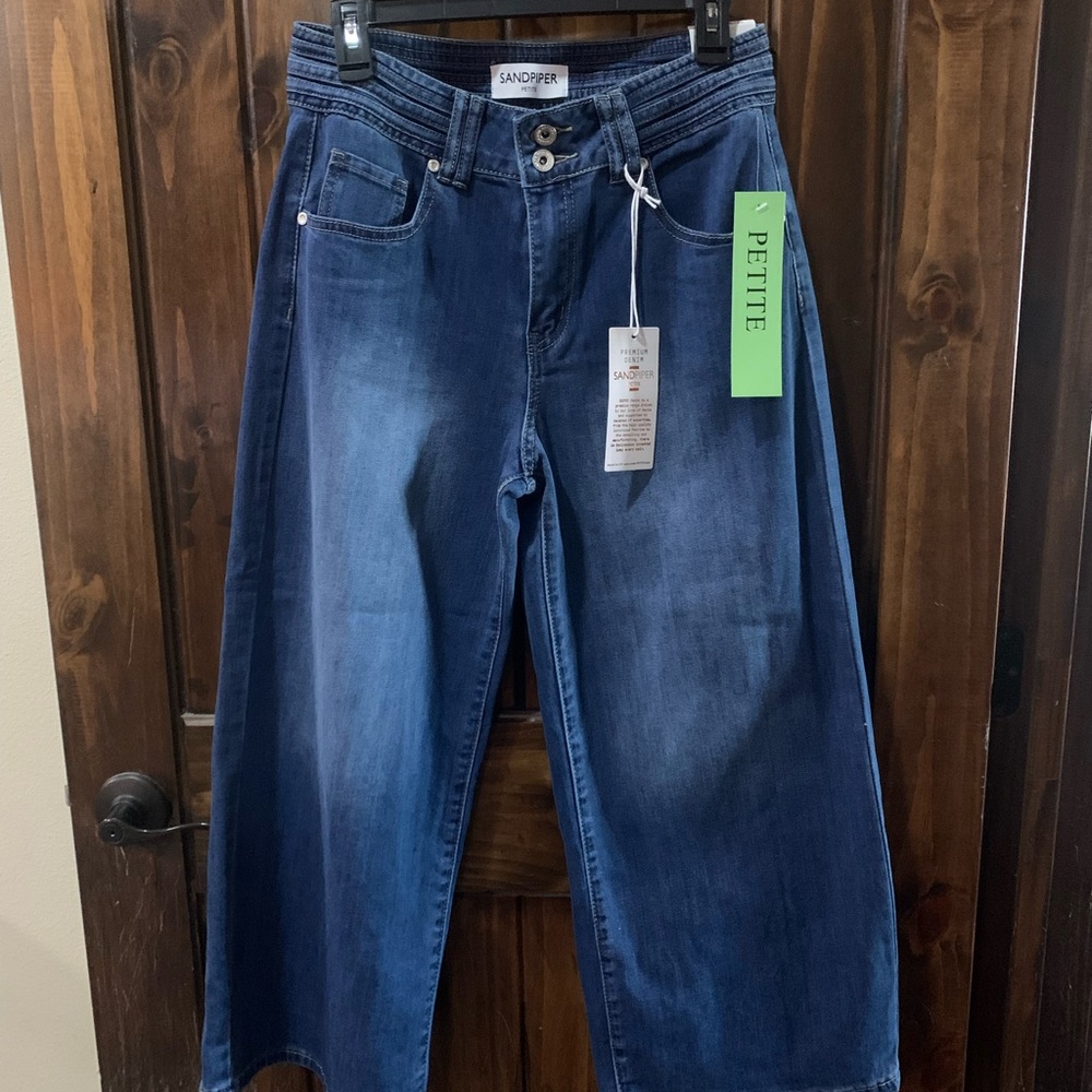 Sandpiper Women's Classic Blue Wide Leg Jeans